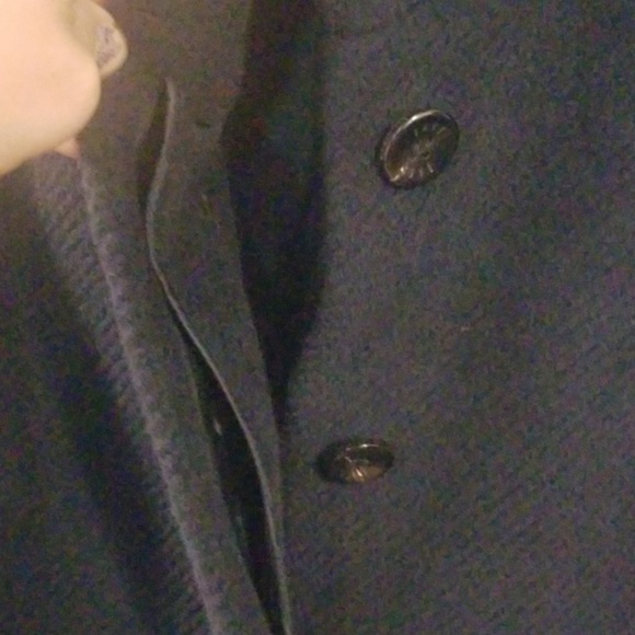 DAKS LONDON NAVYBLUE WOOL COAT SIZE 10 - Picture 3 of 7